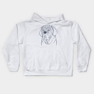 Neapolitan Mastiff (Beige and Blue-Gray) Kids Hoodie